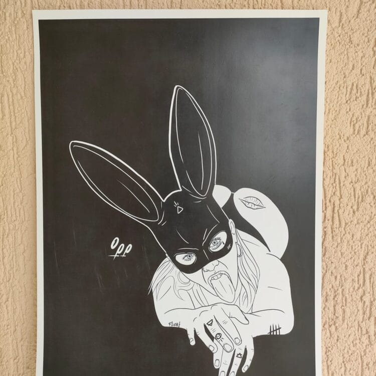 Print dirty rabbit
